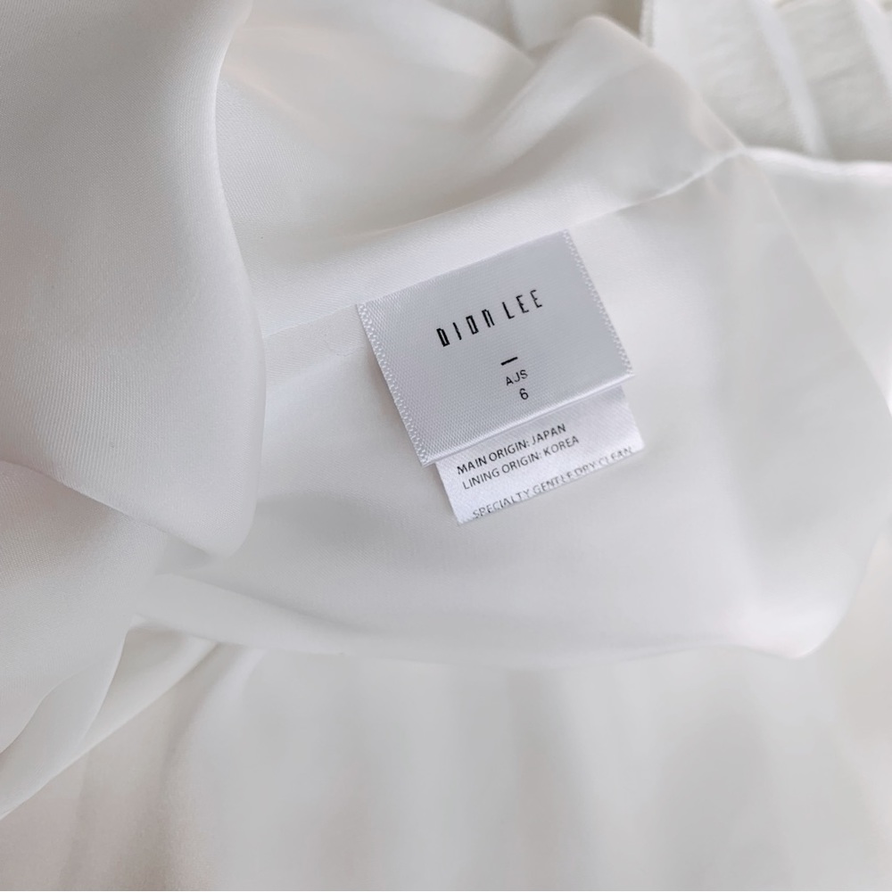 New Dion Lee Pleated Trapeze Dress In Ivory White Size 6 - Picture 16 of 16